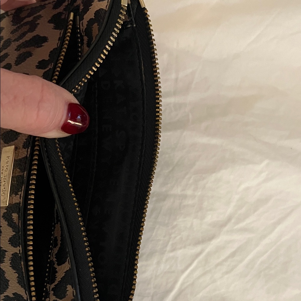 kate spade Leopard Print Wristlet in Brown and Black - Picture 4 of 5